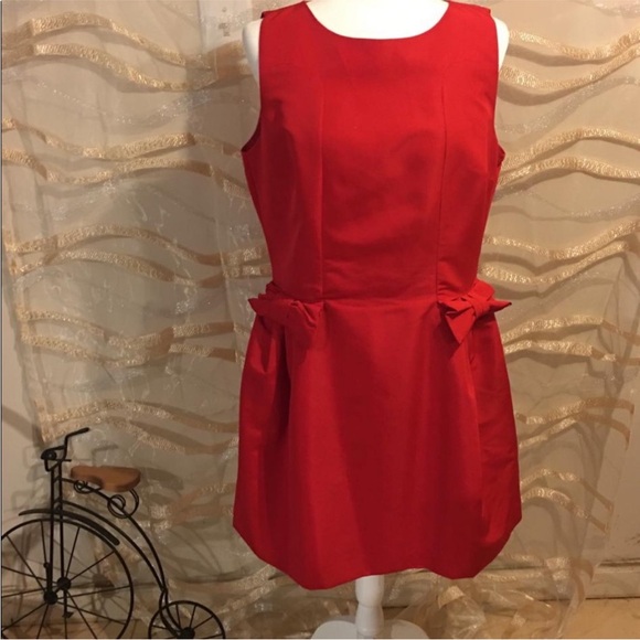 Taylor Dresses & Skirts - Taylor Sleeveless Women’s Red Dress with Sweet Bow Detail